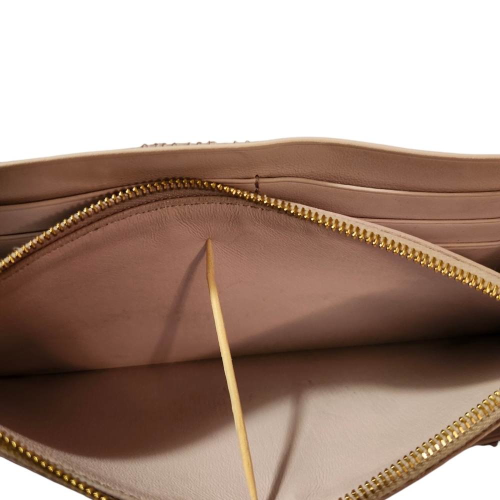 Fendi Blush Leather Wallet with Gold Detail - Picture 8 of 14